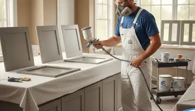 Cabinet painting service in Kissimmee, FL for durable kitchen finishes in Florida heat and humidity