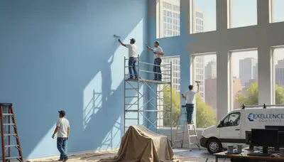 Commercial painting project in Kissimmee, FL for durable business exterior finishes