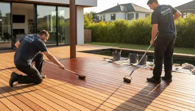 Kissimmee, FL deck staining service for wood deck protection against UV, humidity, and weather