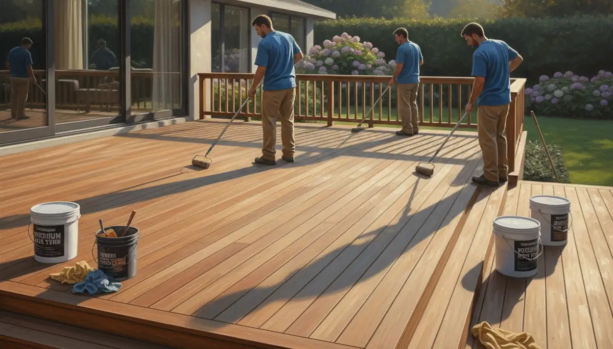 Kissimmee, FL deck staining by painters protecting wood decks from UV and humidity