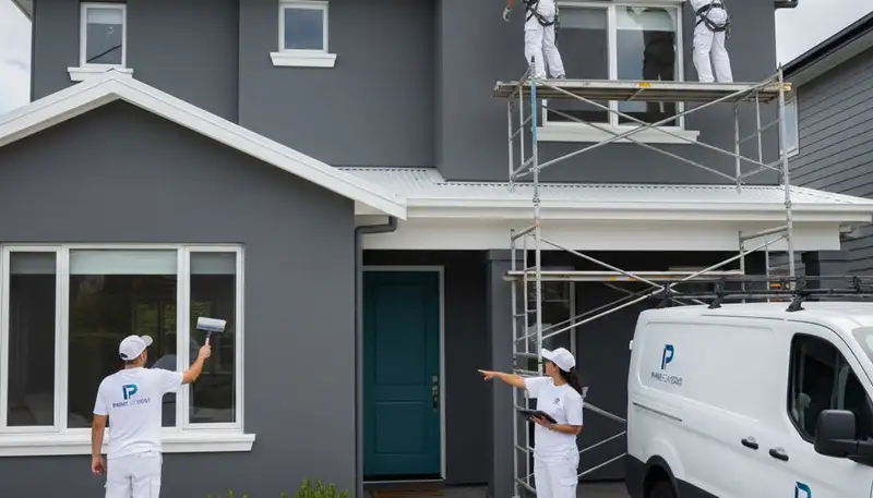 Exterior house painters in Kissimmee, FL painting a home’s exterior for curb appeal and weather protection