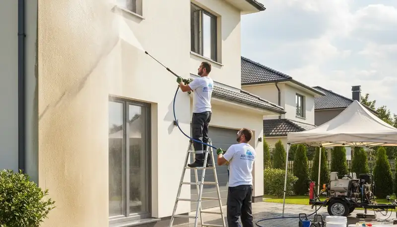 Pressure cleaning exterior in Kissimmee, FL for algae, mildew, and weather-worn surfaces