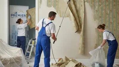 Wallpaper removal prep for Kissimmee, FL homes by professional painting contractors