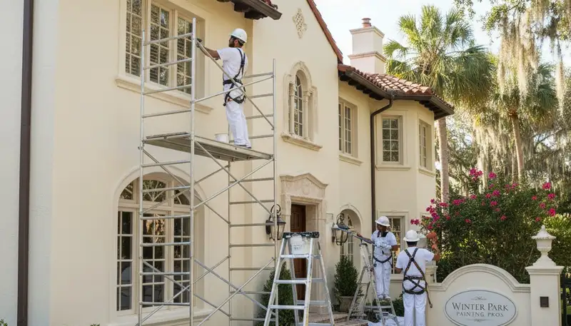Painter team providing residential painting services in Kissimmee, FL for homes and businesses